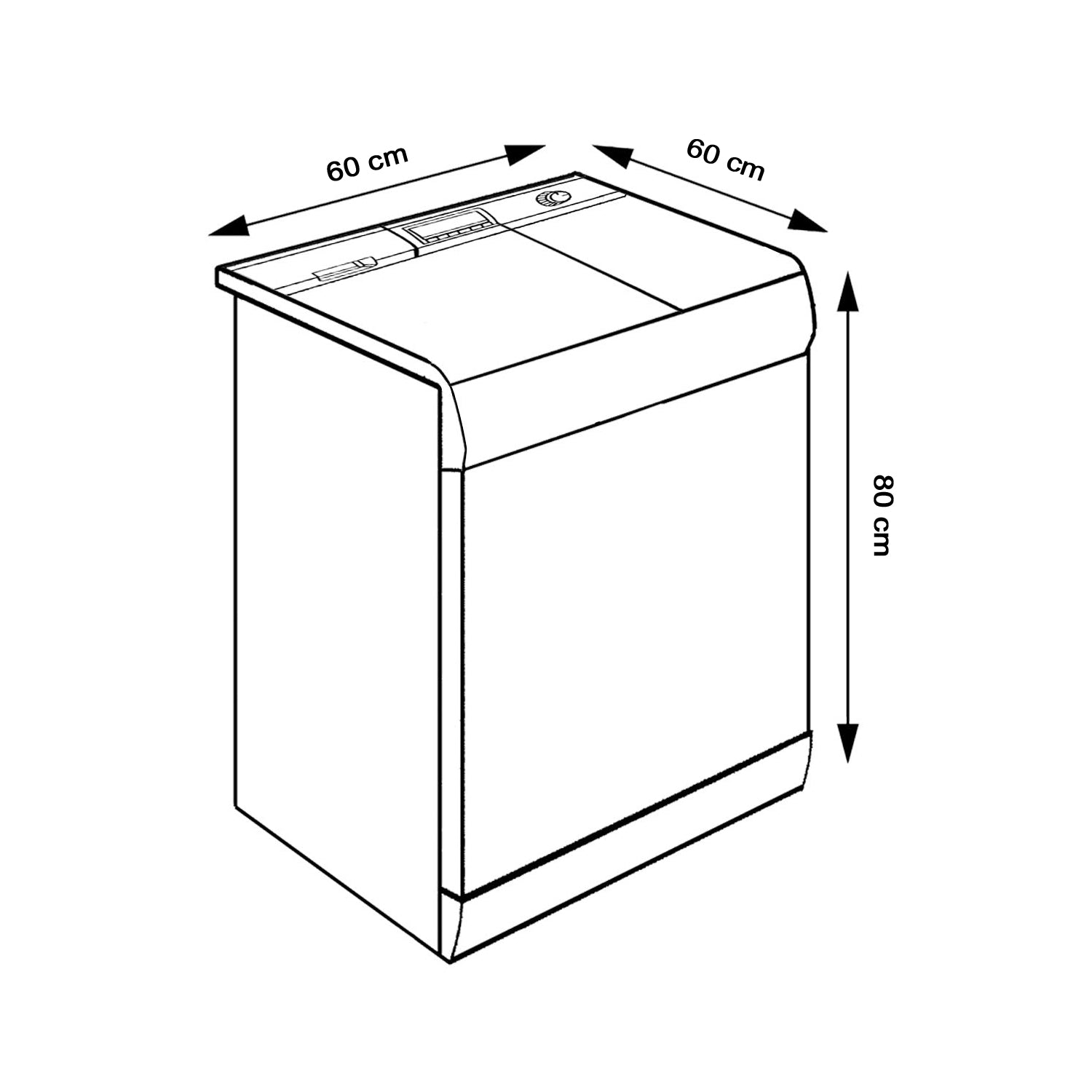 6299 Waterproof Protective Waterproof and Dustproof (Top Load) Washing Machine Cover for Fully Automatic (size : 80x60x60 Cm) DeoDap 6299 Waterproof Protective Waterproof and Dustproof (Top Load) Washing Machine Cover for Fully Automatic (size : 80x60x60 Cm) DeoDap